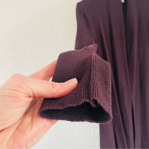 Leith NWT Dark Purple Ribbed Knit Duster Cardigan - Picture 11 of 15